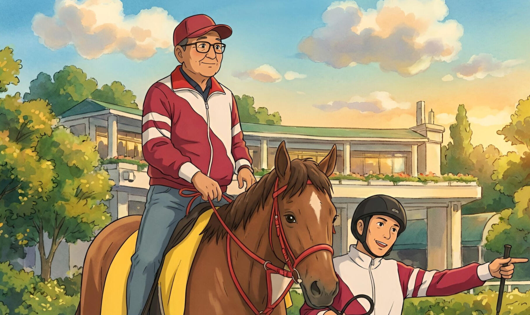 Yoshito Yahagi Trainer Yoshito Yahagi riding a horse